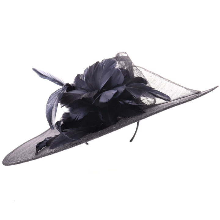 Navy Large 50cm Disc Headband Fascinator (9716)