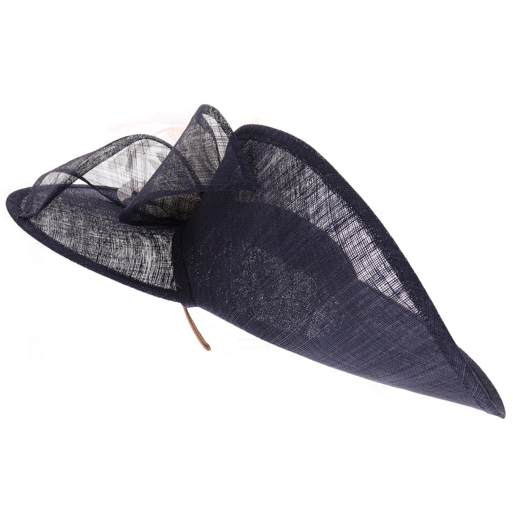 Navy/White Large 50cm Disc Headband Fascinator (9716)