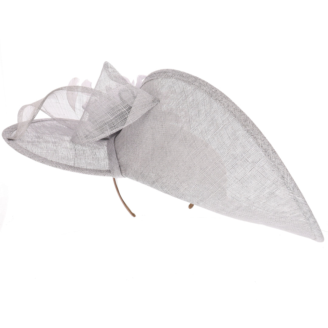 Steel Grey Large 50cm Disc Headband Fascinator (9716)