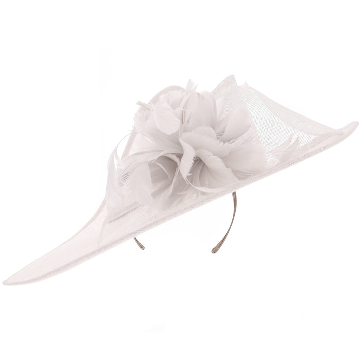 Silver Large 50cm Disc Headband Fascinator (9716)