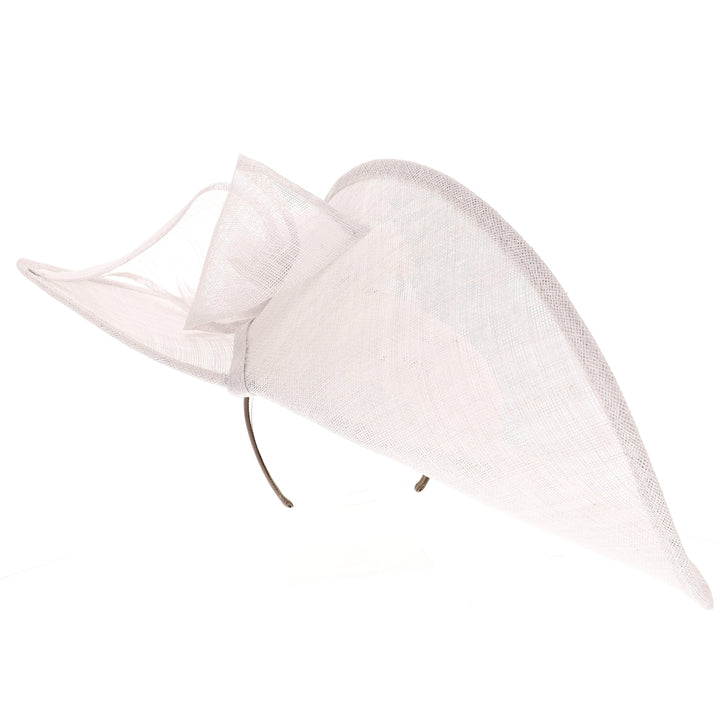 Silver Large 50cm Disc Headband Fascinator (9716)