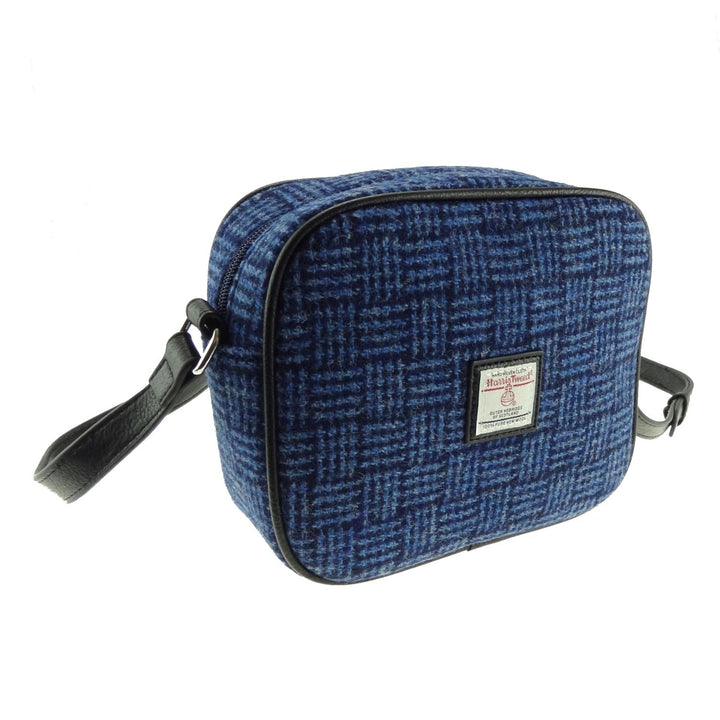 Glen Appin Harris Tweed Almond Mini Handbag Blue Weave
