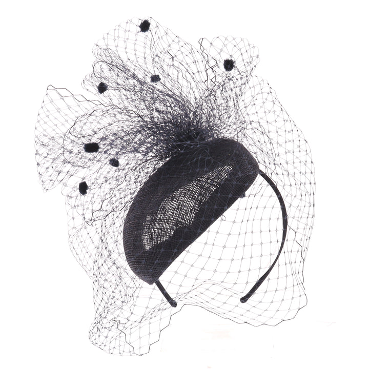 Navy Pillbox Headband Fascinator (9905)
