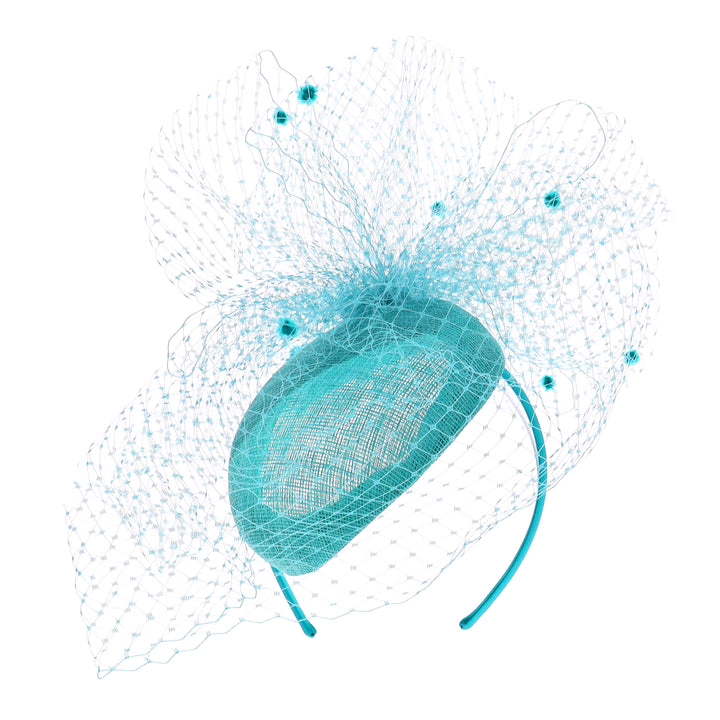 Peacock Pillbox Headband Fascinator (9905)