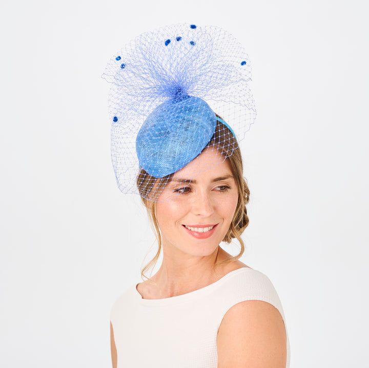 Black Pillbox Headband Fascinator (9905)