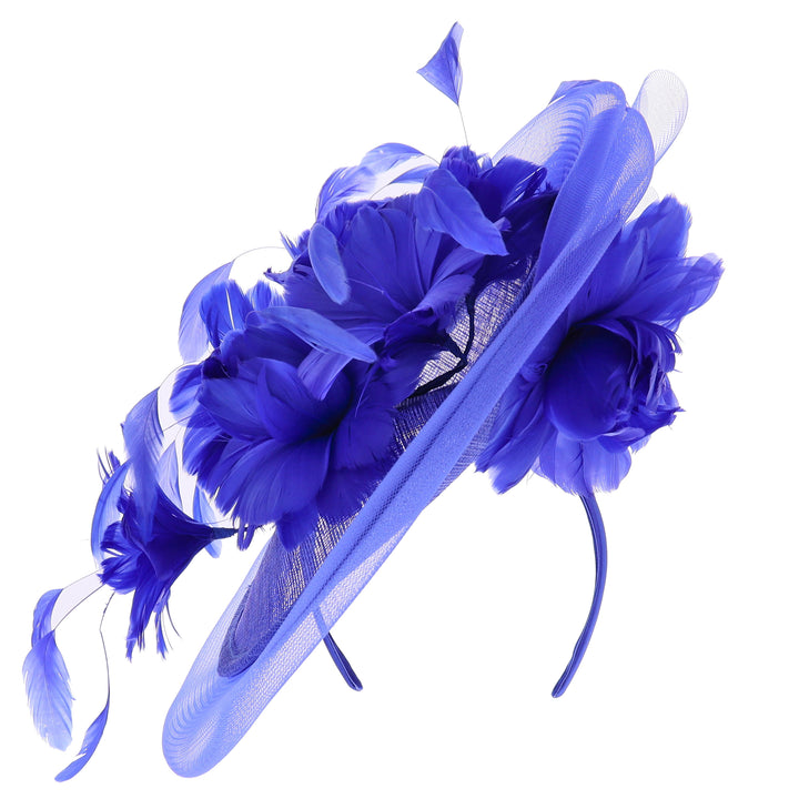 Royal Blue Disc Headband Fascinator (9906)