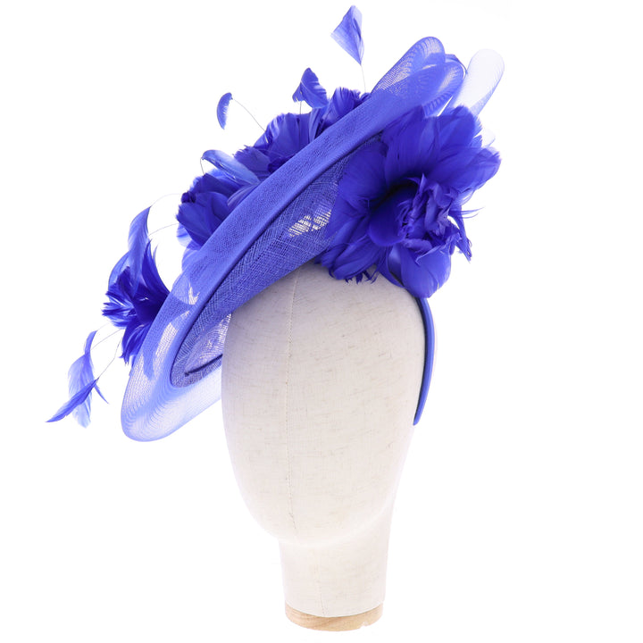 Royal Blue Disc Headband Fascinator (9906)