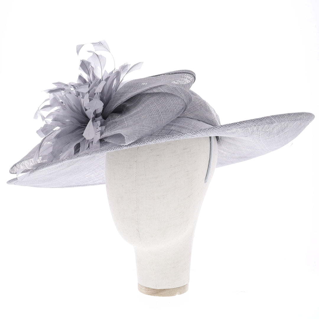Grey Wide Brim Headband Hatinator (9915)