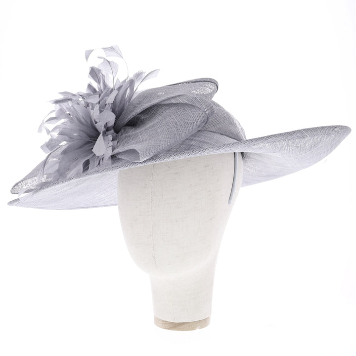 Grey Wide Brim Headband Hatinator (9915)