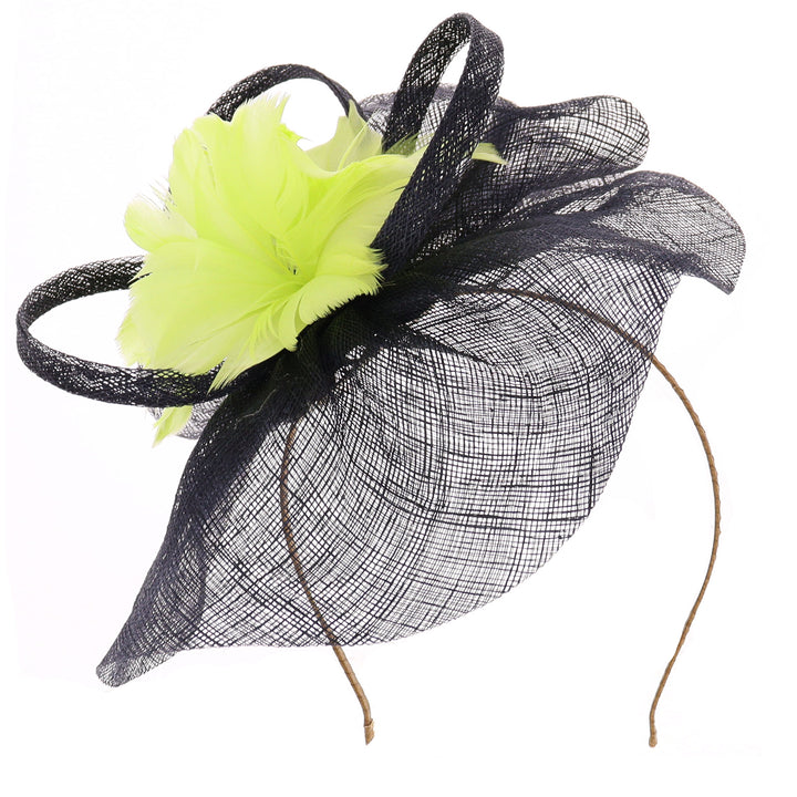 Navy/Lime Headband Fascinator Liza Bella Collection  (9922)