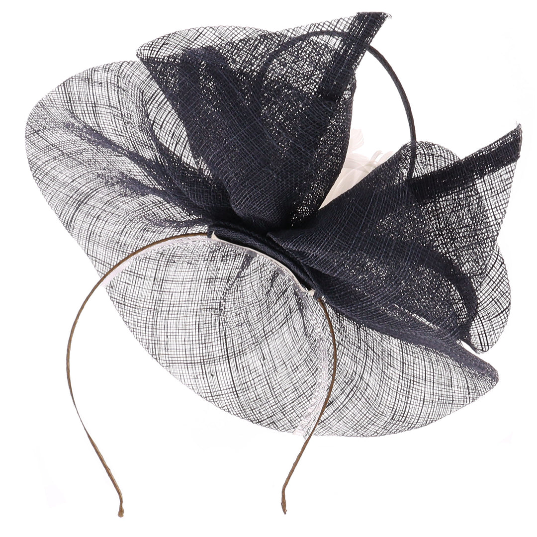 Navy/Ecru Headband Fascinator Liza Bella Collection  (9922)