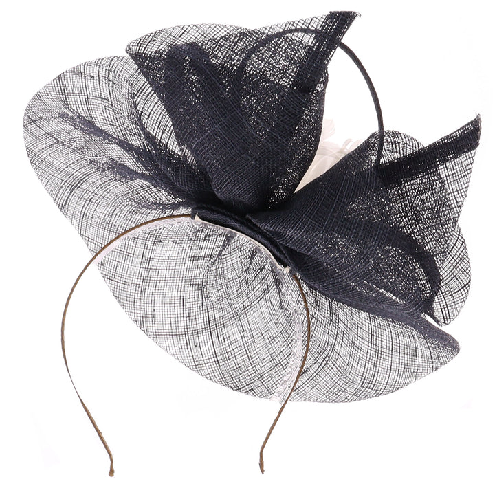 Navy/Ecru Headband Fascinator Liza Bella Collection  (9922)