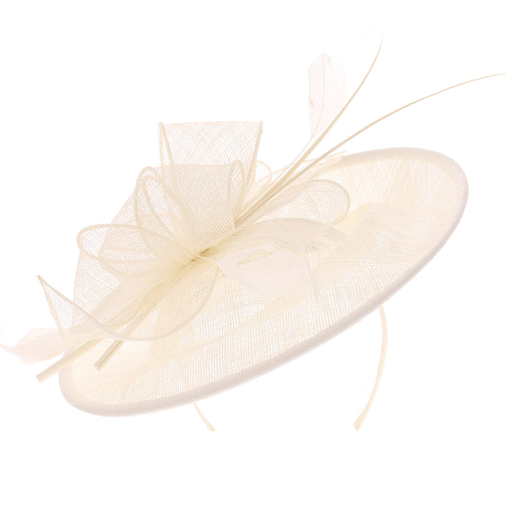 Ivory Medium Disc Headband Fascinator (9924)