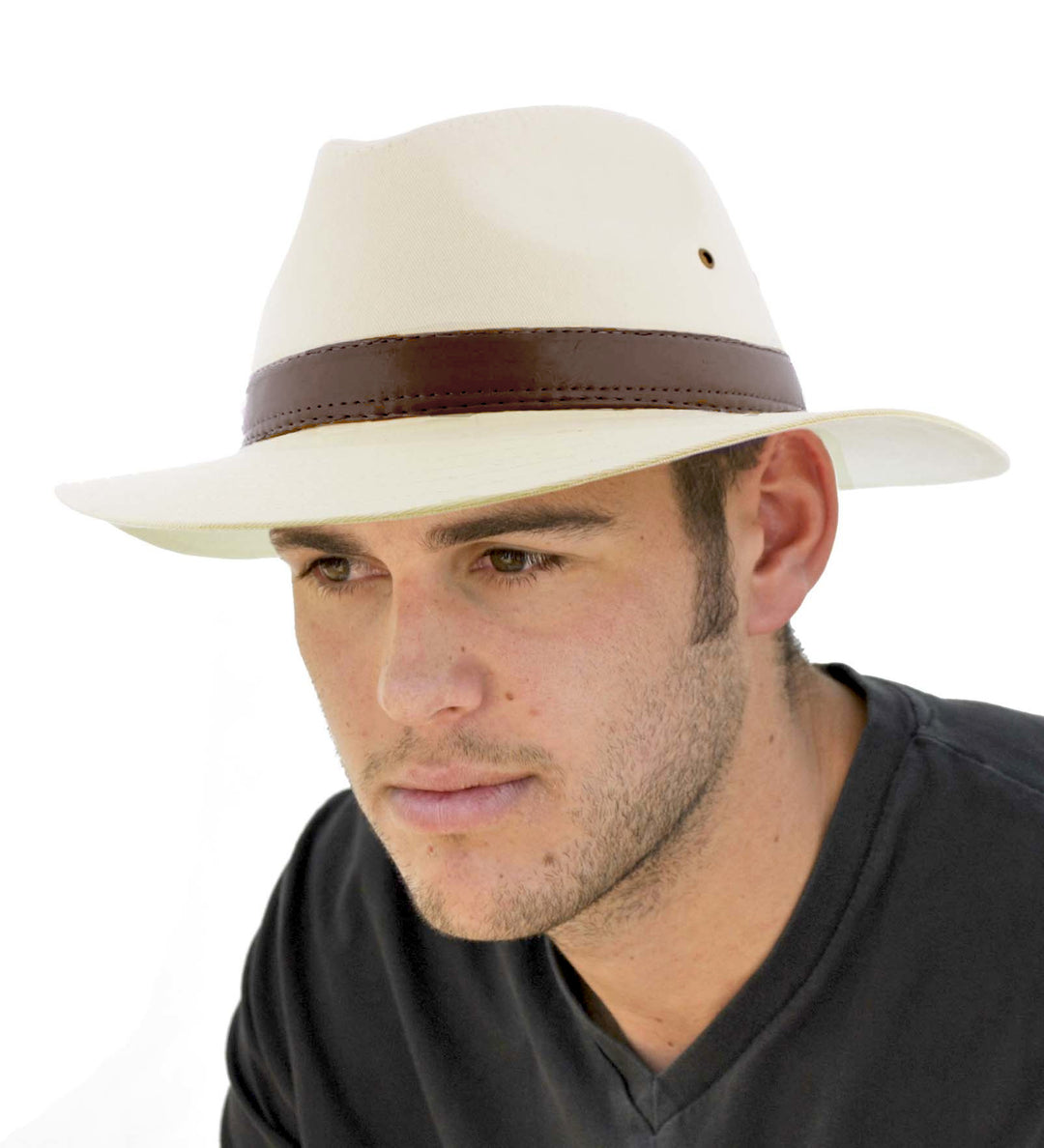 Cotton Fedora With Brown Band