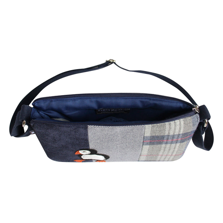 Applique Puffin Crossbody Messenger Bag by Earth Squared