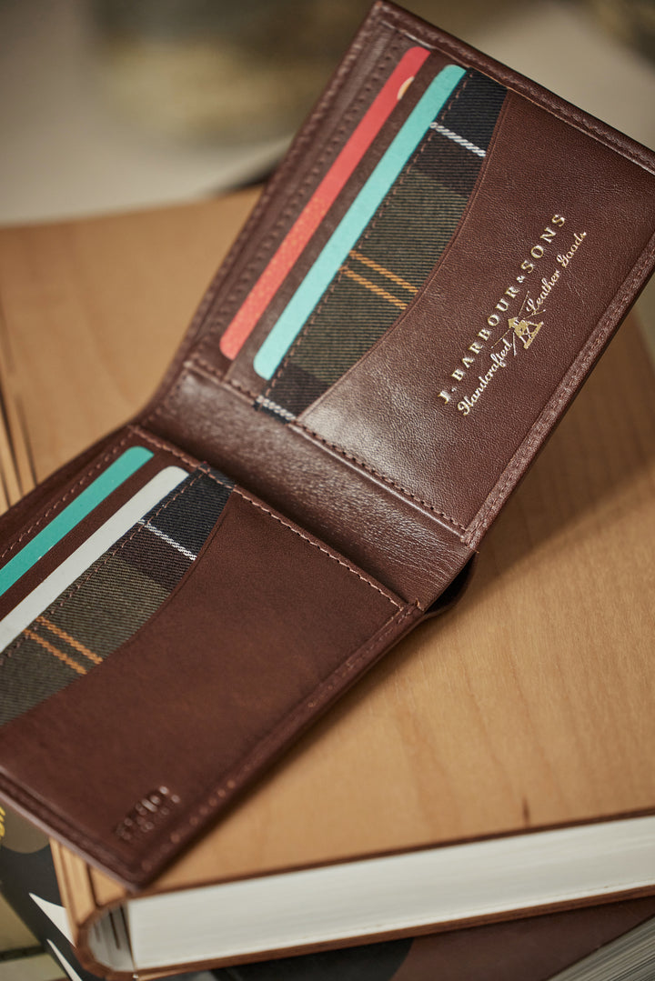 Barbour Brown Colwell Leather Bi-fold Wallet