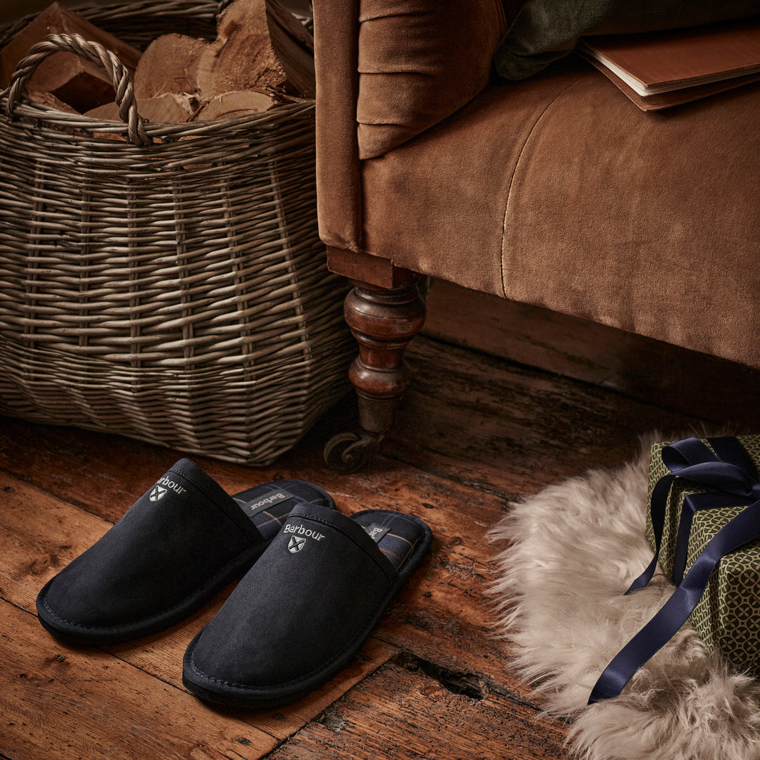 Barbour Everitt Mule Slippers - Navy