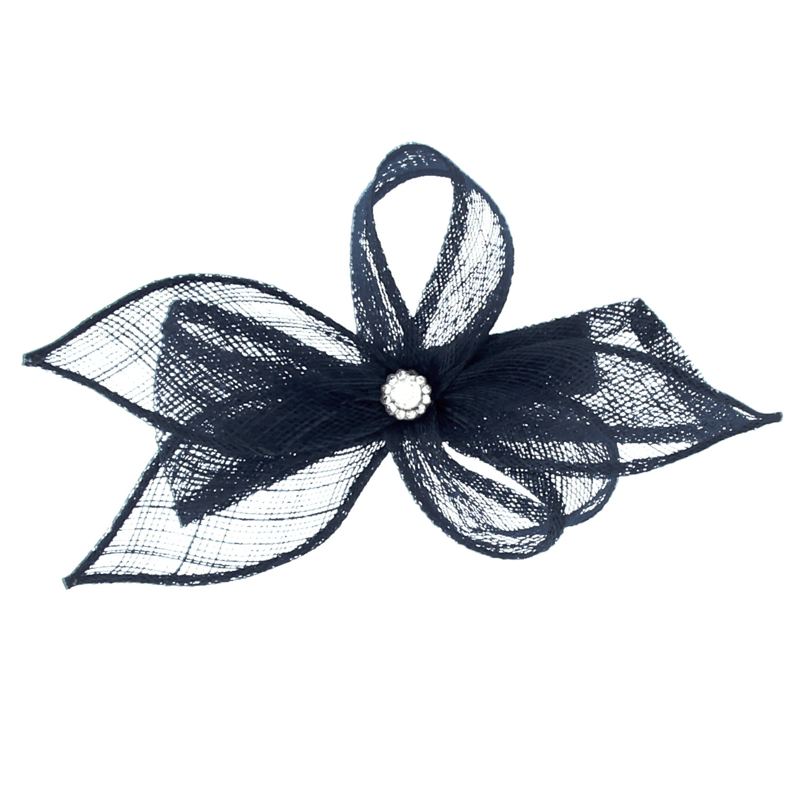 Navy Alice Sinamay Slide Fascinator - Perfect for Weddings & Ladies Day ...