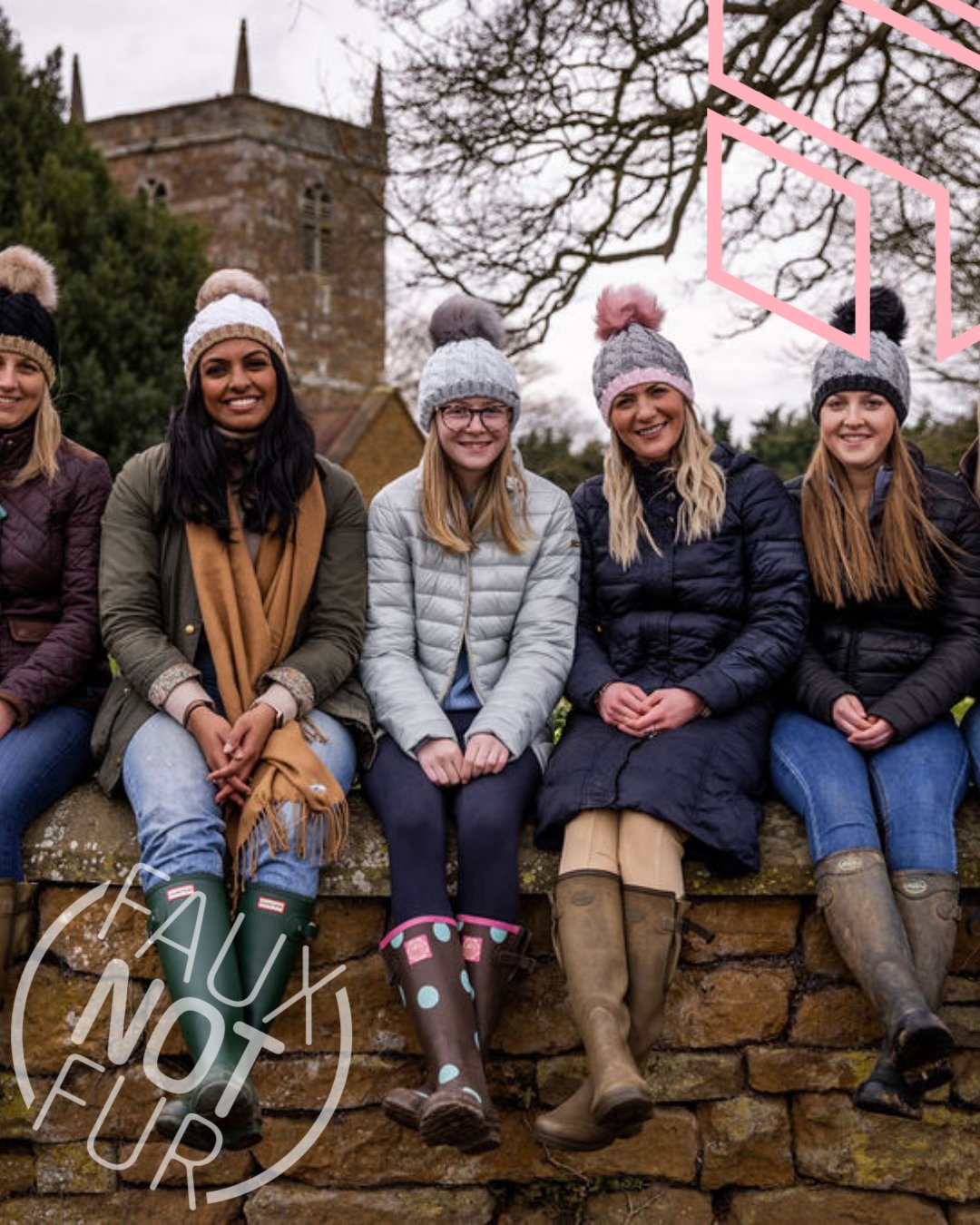 Sabbot Andrea Chunky Knit Faux Fur Bobble Hat Teal/Grey