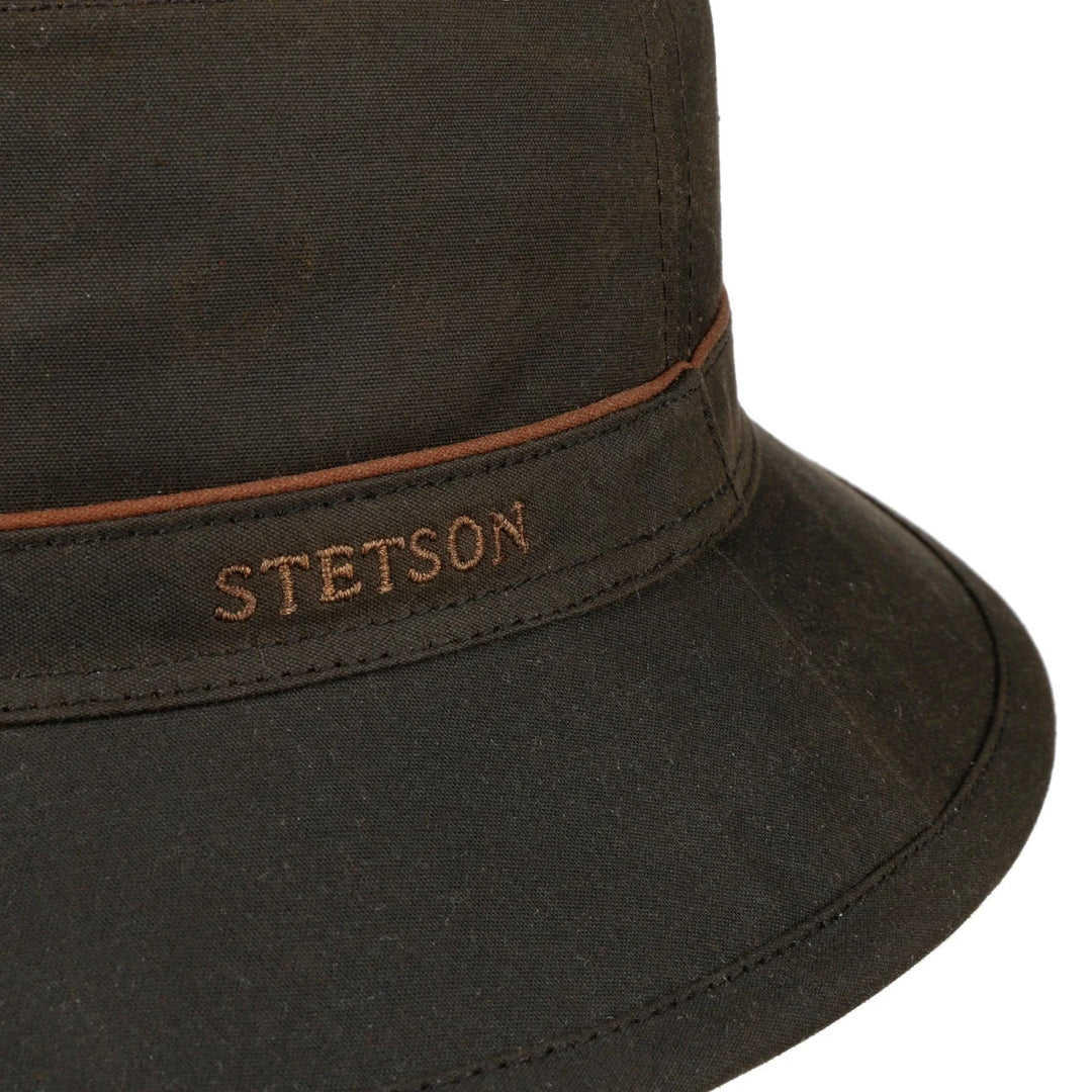 Stetson Avasun Waxed Cotton Bucket Hat Brown