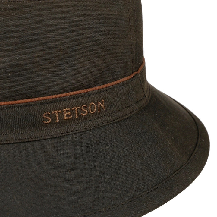 Stetson Avasun Waxed Cotton Bucket Hat Brown
