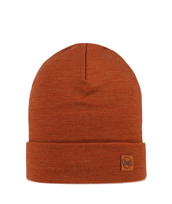 Buff Merino Heavyweight Beanie Hat in Cinnamon
