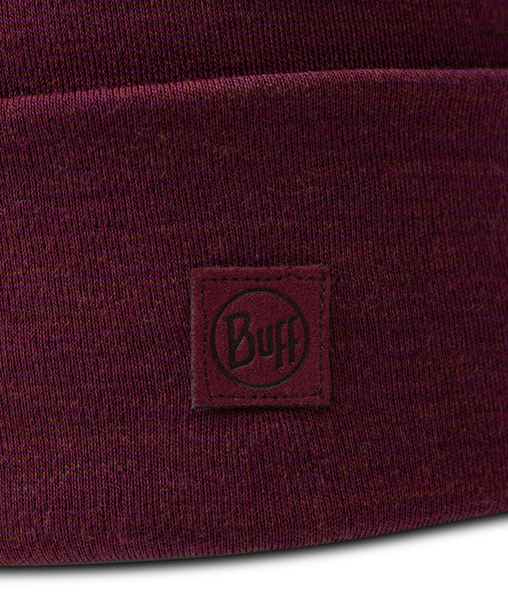 Buff Merino Heavyweight Beanie Hat in Tibetan Red
