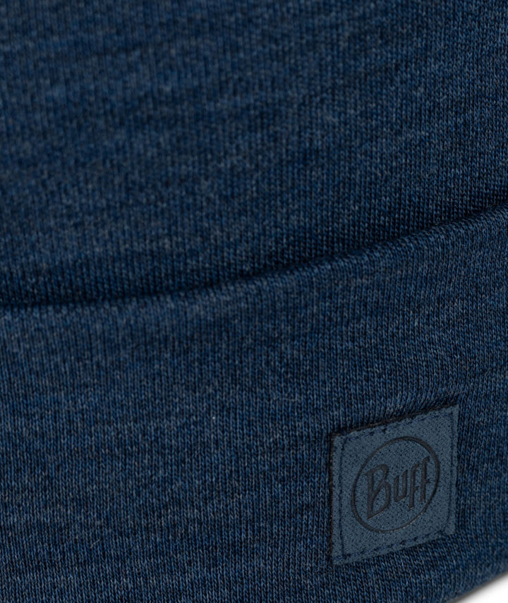 Buff Merino Heavyweight Beanie Hat in Night Blue