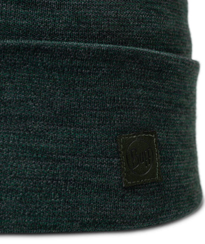 Buff Merino Heavyweight Beanie Hat in Forest