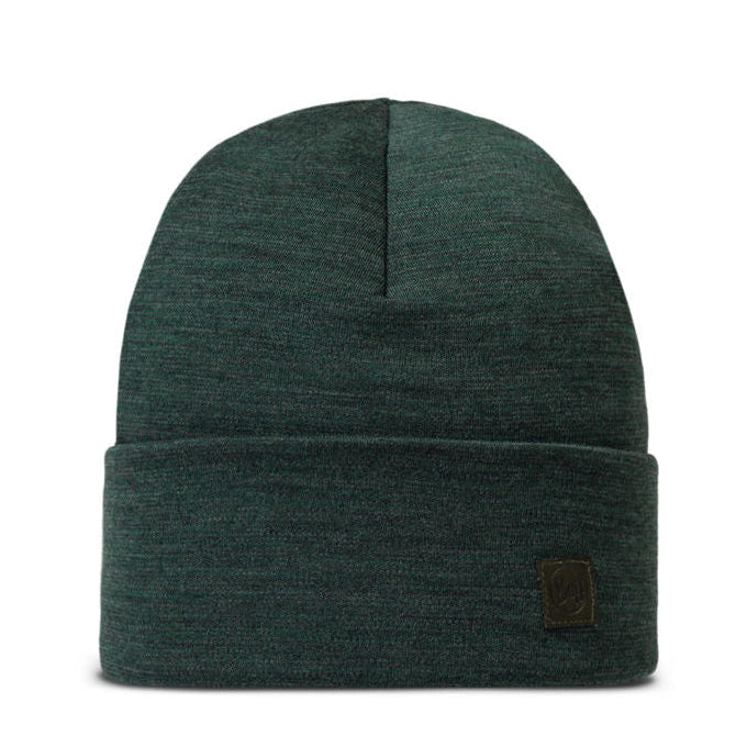 Buff Merino Heavyweight Beanie Hat in Forest
