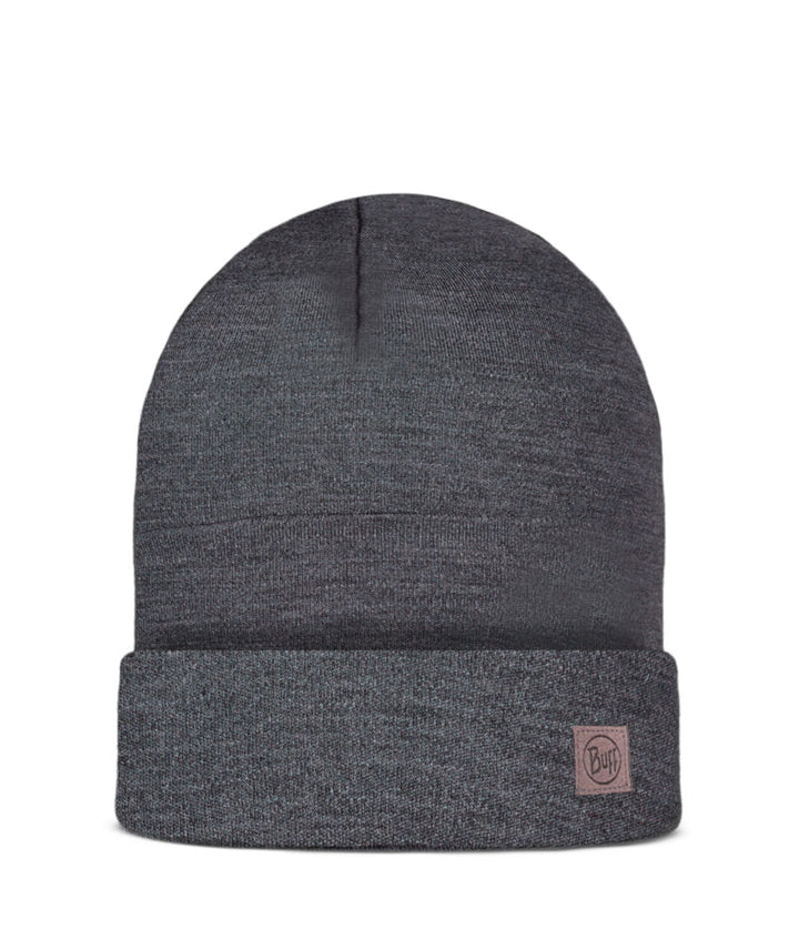 Buff Merino Heavyweight Beanie Hat in Gray