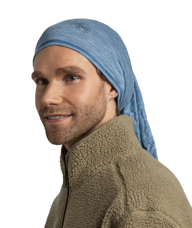 Buff Merino Lightweight Neckwear In Lake Blue