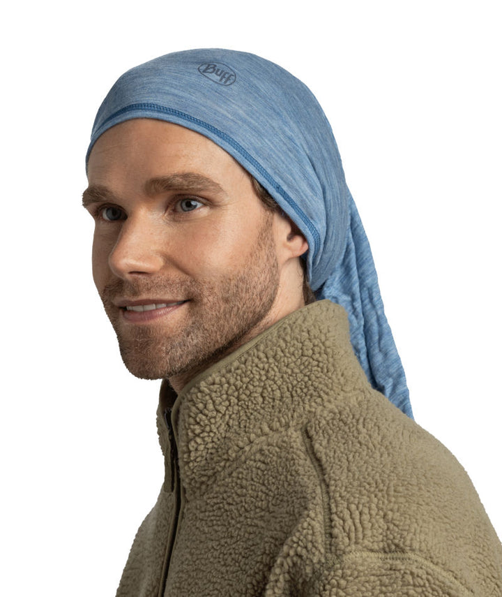 Buff Merino Lightweight Neckwear In Lake Blue
