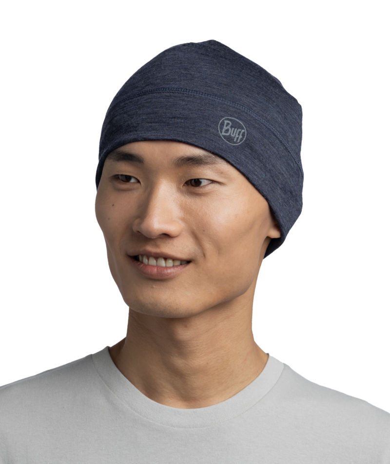 Buff Merino Lightweight Beanie Hat in Night Blue