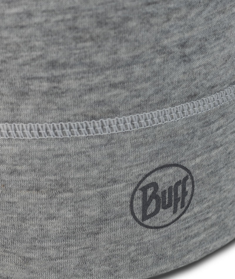 Buff Merino Lightweight Beanie Hat in Light Grey