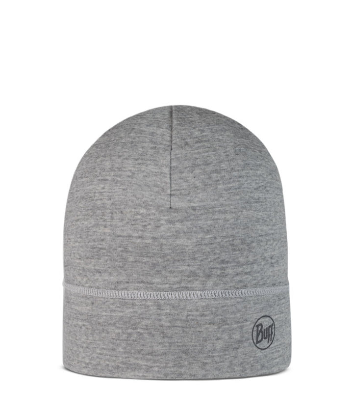 Buff Merino Lightweight Beanie Hat in Light Grey