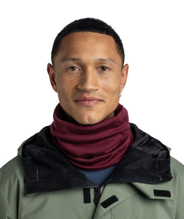 Buff Merino Heavyweight Neckwear In Tibetan Red