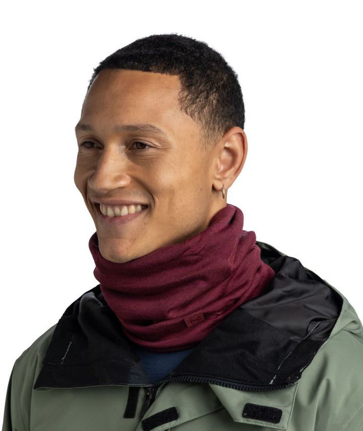 Buff Merino Heavyweight Neckwear In Tibetan Red