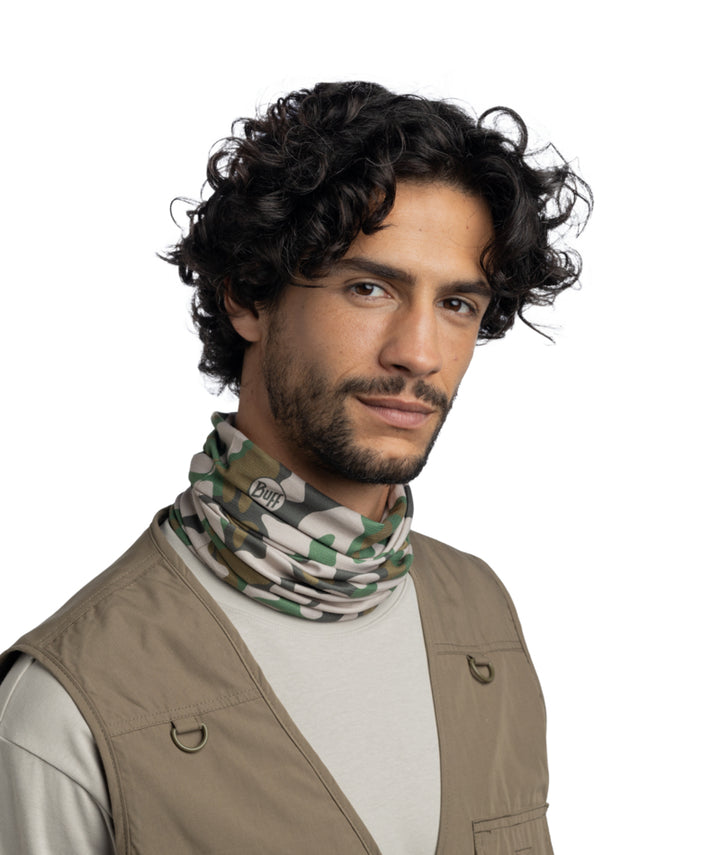 Buff CoolNet UV Neckwear In Enob Khaki