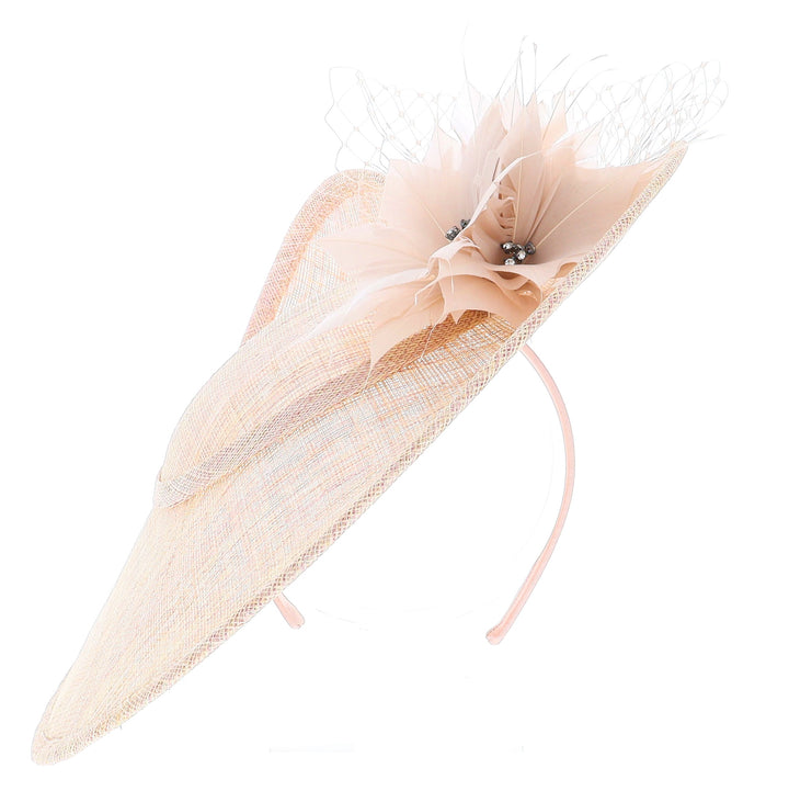 Blush & Metallic Rose Gold Headband Fascinator