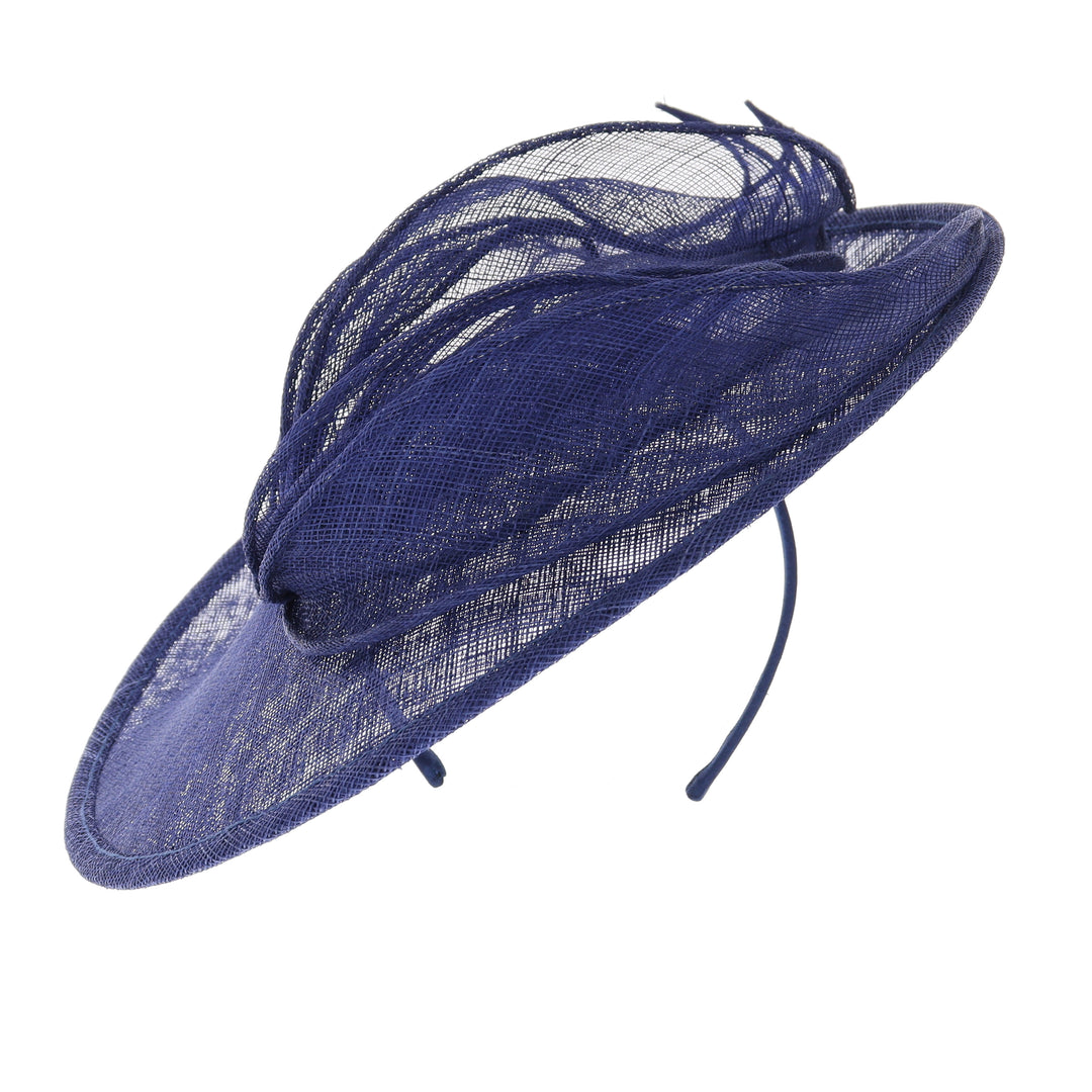 Marine Blue Maddox 34cm Disc Headband Fascinator