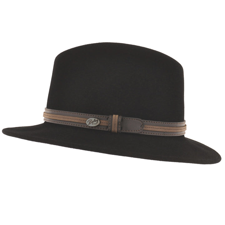 Brandt Wool Fedora Hat in Black