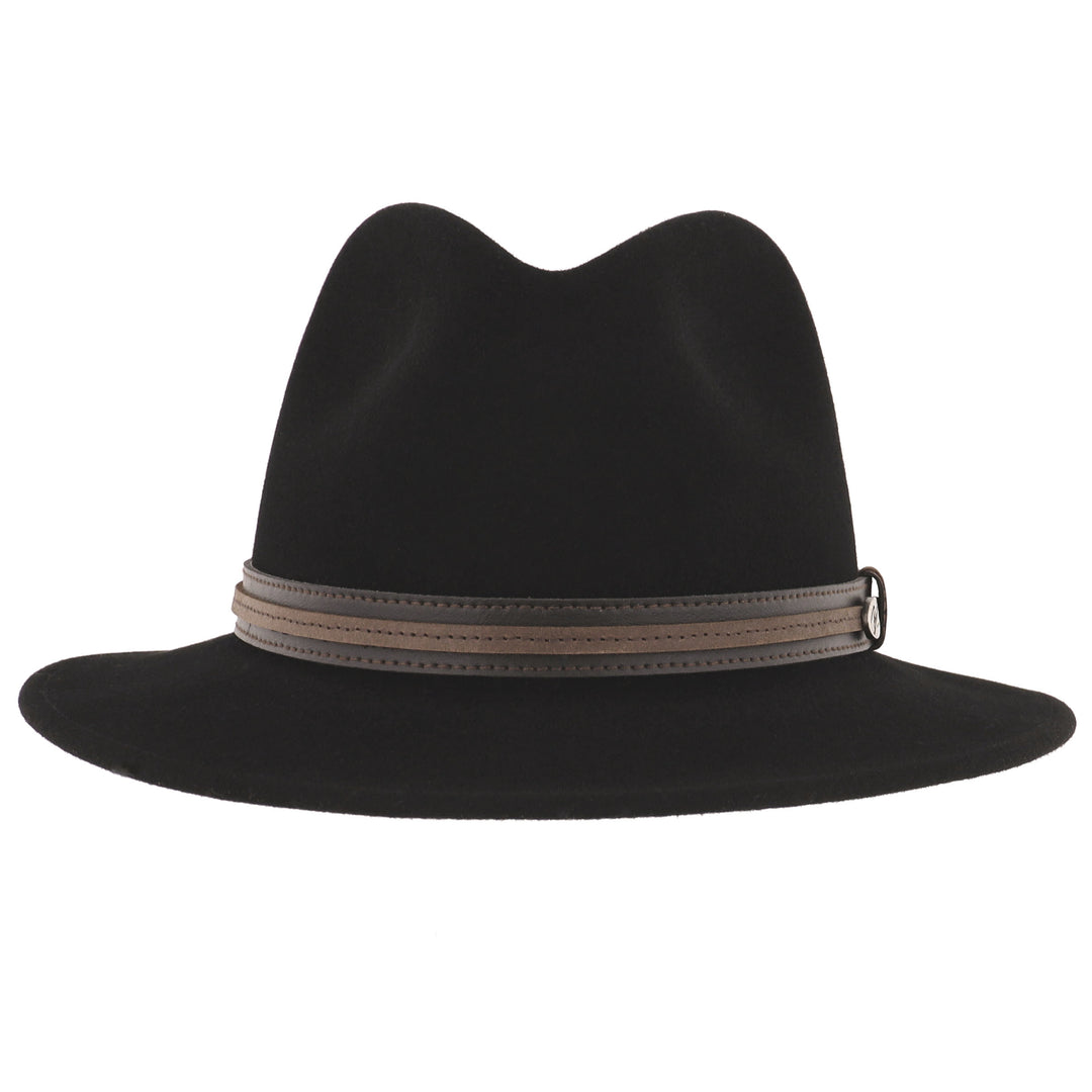 Brandt Wool Fedora Hat in Black