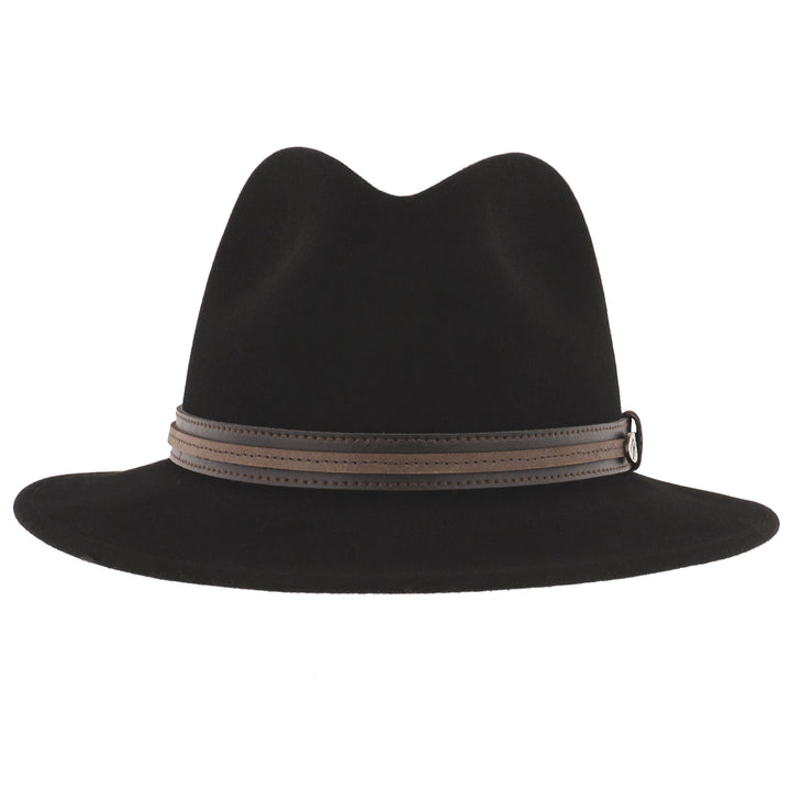 Brandt Wool Fedora Hat in Black