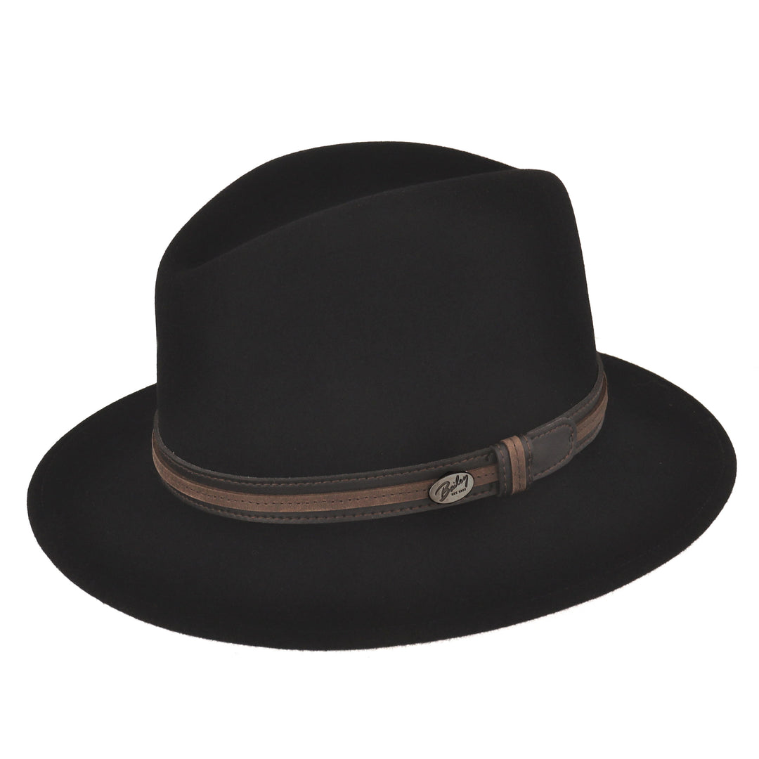 Brandt Wool Fedora Hat in Black