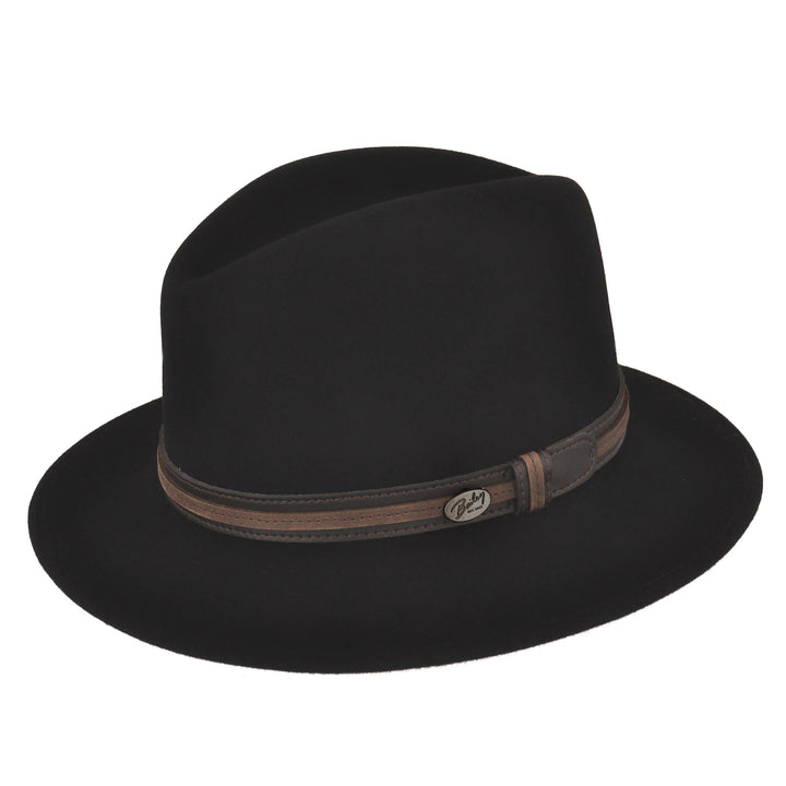 Brandt Wool Fedora Hat in Black