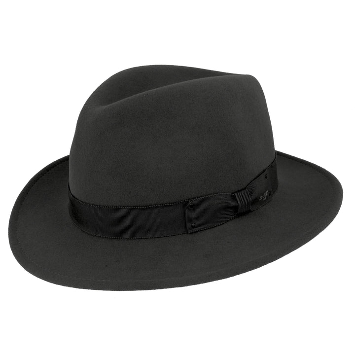 Curtis Wool Fedora Hat in Black