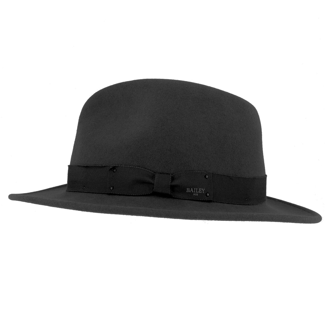Curtis Wool Fedora Hat in Black