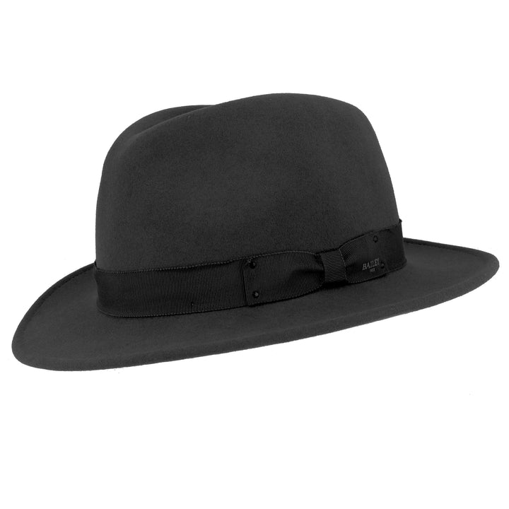 Curtis Wool Fedora Hat in Black