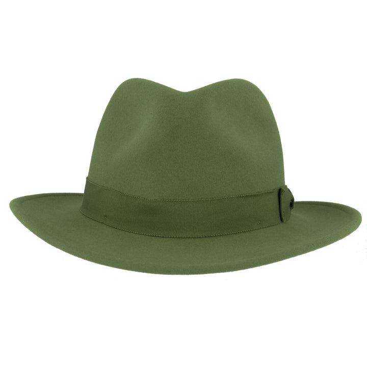 Curtis Wool Fedora Hat in Wild Green